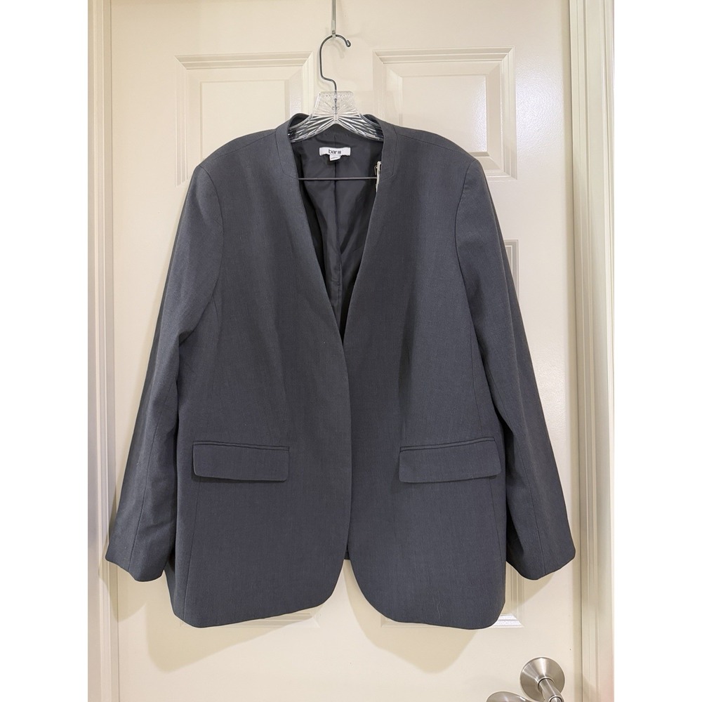 bar‎ III women grey blazer size 2x